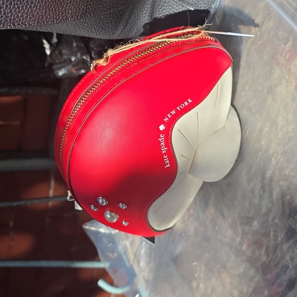 Kate Spade Red and Cream Mushroom Crossbody Bag - Picture 2 of 6